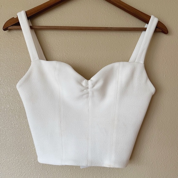 Zara Tops - NWT Zara White Corset Crop Top